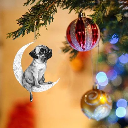 Moon Dog Pendel Julgranshängande dekor 3 3