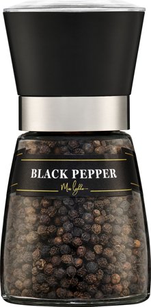 Mia Lykke Black Pepper m. grinder 90 g, Helse & Madvarer, Krydderier, Krydderiblandinger