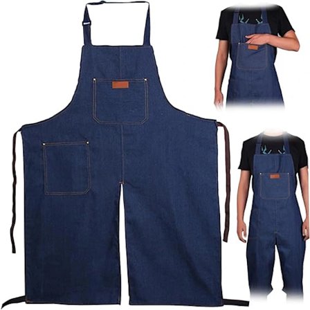 Keramisk Forklæde Justerbart Forklæde med Delte Ben Bærbar Lomme