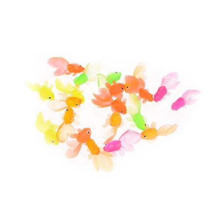 20 stk plastsimulering liten gullfisk myk gummi gullfisk K 20 PCS