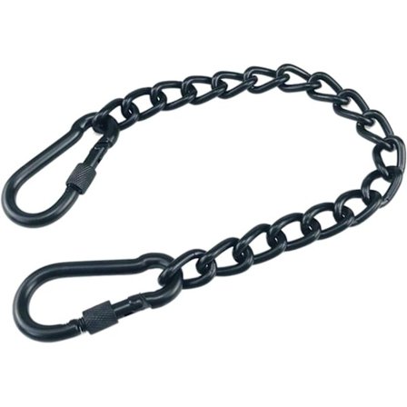 Hengekøye kjettingsett for hengestol - Rustfritt stål vridd forbindelse, elektroforese svart sandsekk svingtilbehør