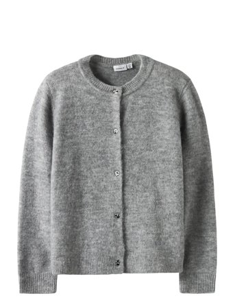 name it Nkftika Ls Knit Card - Grey - 116