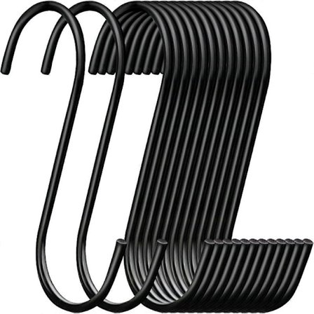 30-pak stål S-kroge, S-formede kroge til ophængning af gryder, potter, planter, tasker