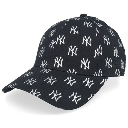 New Era - MLB Svart adjustable Keps - New York Yankees Womens Metallic Mono 9FORTY Black Adjustable @ Hatstore