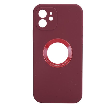 Flytande Silikon Full Cover Vattentätt Skal för iPhone 12 12Pro Plommonlila