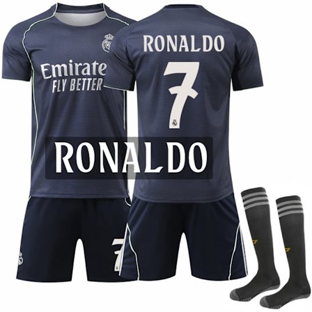 25-26 Real Madrid udebane Børnefodboldsæt nr. 7 Ronaldo