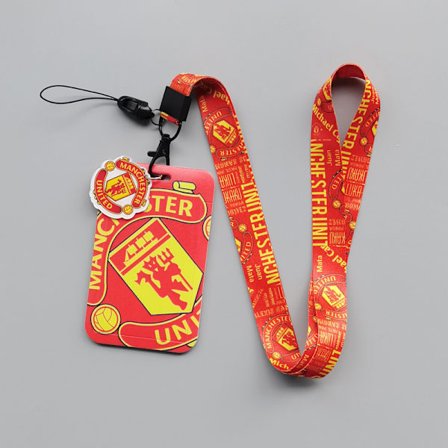 Buss tryckpassningskortfodral hängande rep, arbetskort, måltidskort, fotboll