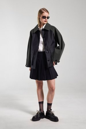 Bandhagen Patch Raincoat Black