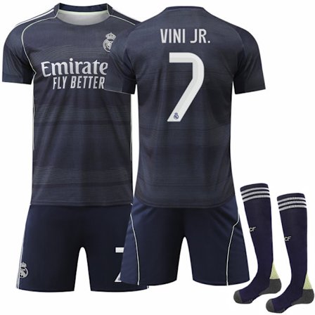 2025-2026 Real Madrid Udebane Børne-/Voksenfodboldtrøje - Vinicius Jr. #7 (25-26)