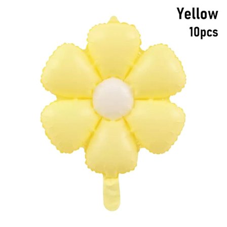 10st Aluminiumfolieballong Festdekoration GUL GUL