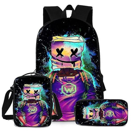Dj Marshmallow Backpack High School Student Travel Bag