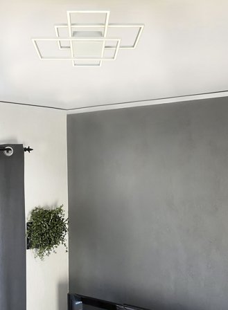 New York taklampe 52x65 - hvit