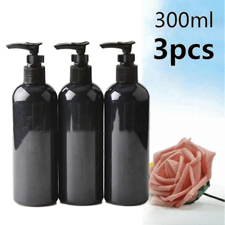 3 st 300 ml Tomma Lotion Pumpflaskor Schampo Tvål Dispenser Påfyllningsbara Vattentäta Plastflaskor Badrumstillbehör