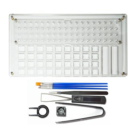 Switch Lube Station 36 med Switch Keycaps Puller Kits Switch Opener för mekanisk tangentbordssmörjning med 8st set