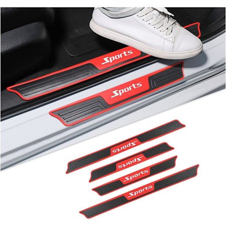 (Sport)4 stk. dørterskelbeskyttelse, Universal Auto Car Dørterskelbeskyttelse, Bil Dørterskel St
