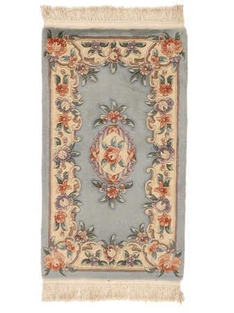 China 90 Line Rug Oriental Brown/Green (Wool, China)