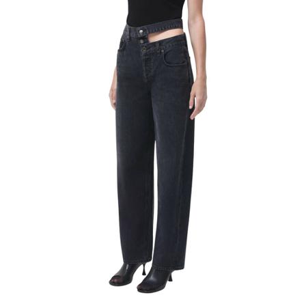 Agolde, Straight Jeans Zwart, Dames, Maat:W27