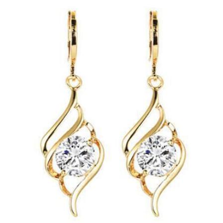 Änglavingar Örhängen, Guld Droppörhängen För Kvinnor
