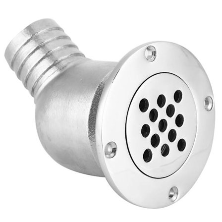 Rostfritt stål båtdäck avloppsslang 45 grader för yacht Båtbytestillbehör