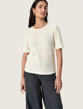 Soaked in Luxury Sllupina Claudetta Tee - Cream - XL