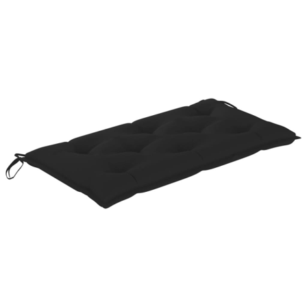 Vidaxl Bänkdyna För Trädgården Svart 100x50x7 Cm Tyg Svart