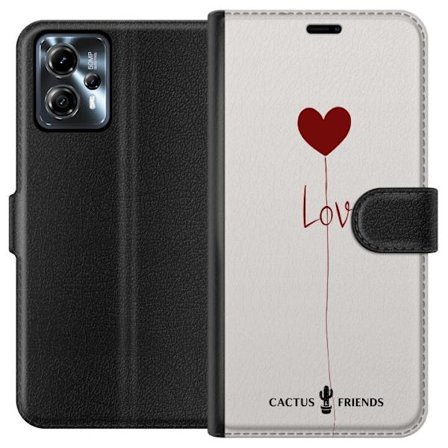 Yhteensopiva Lompakkokotelo Motorola Motorola Moto G13 Cactus and Friends - Love Balloon Minimal