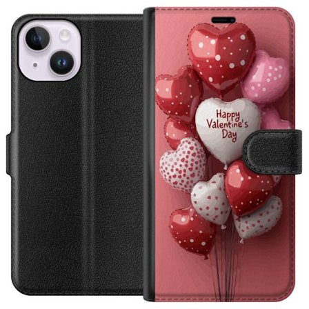 Kompatibel Tegnebogsetui til Apple Apple iPhone 15 Valentinsballoner