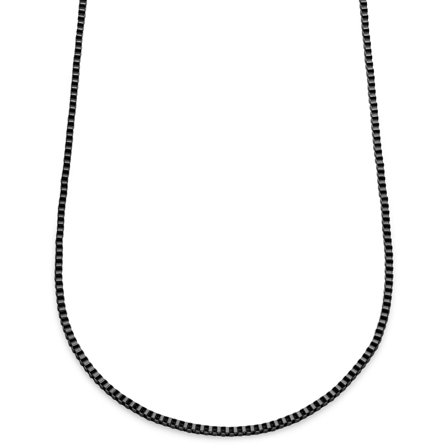 Essentials | 3 mm Gunmetal schwarze Venezianer Halskette für Männer - Große Ketten Halsketten