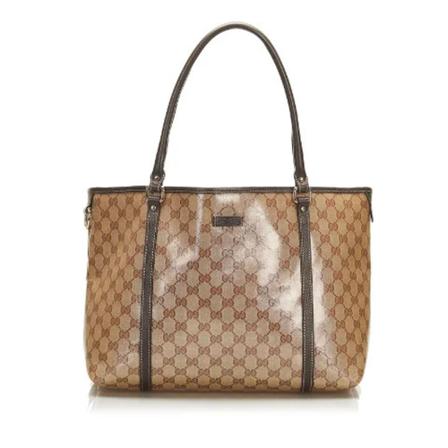 Gucci Vintage, Pre-owned Coated canvas totes Bruin, Dames, Maat:ONE Size