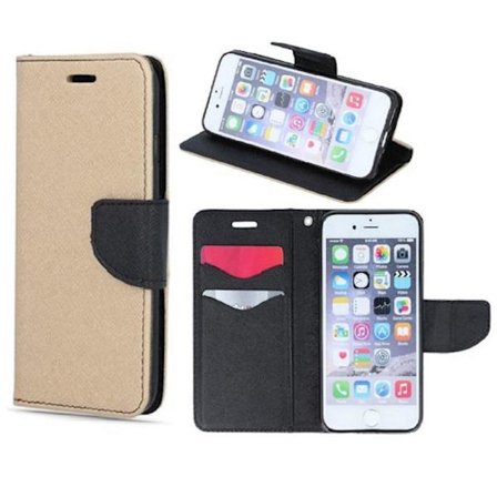 Samsung Galaxy A71 - Smart Fancy Mobilplånbok - Guld/Svart