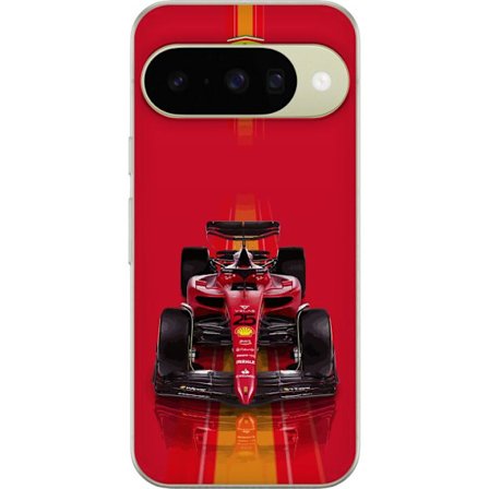Yhteensopiva Puhelinkuori Google Google Pixel 10 Ferrari Formula 1 -auto ikonisessa punaisessa muotoilussa urheilullisella tarkkuudella