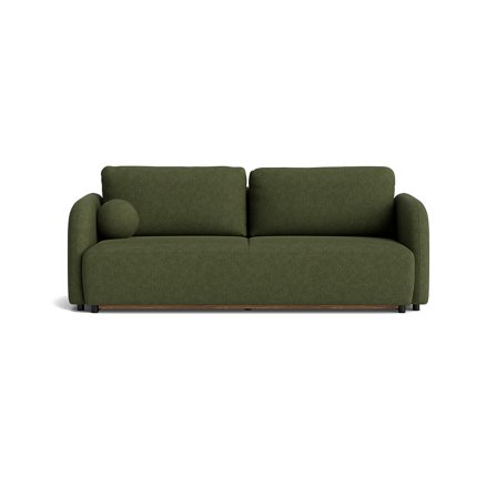 Arezzo 3-Sitzer-Schlafsofa mit Stauraum, Aragon Grün, modernes Design, bequemer Bettkasten, funktionale Schlaffunktion, Maße 93cm Tiefe.