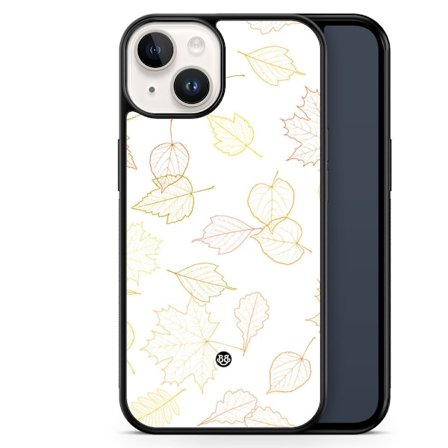 Bjornberry Skal iPhone 14 -White and Leaves