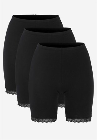 Cellbes of Sweden - Bomullstrosa med längre ben 3-pack - svart - för damer - 38/40