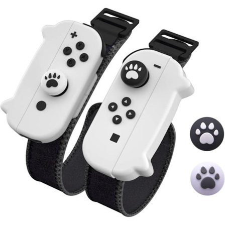 Danseband for Nintendo Switch håndleddsbånddeksel for Joycon armbåndsspill armbånd elastisk stropp danseband (hvit)