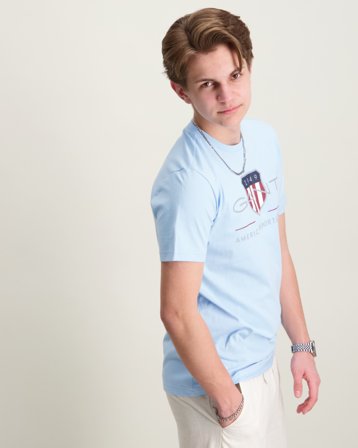 GANT Archive Shield SS T-Shirt Blå T-skjorter Gutt - Kids Brand Store