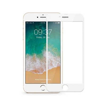 Skärmskydd Privacy iPhone 7/8/SE 2020 - 3D Härdat Glas Vit (miljö)