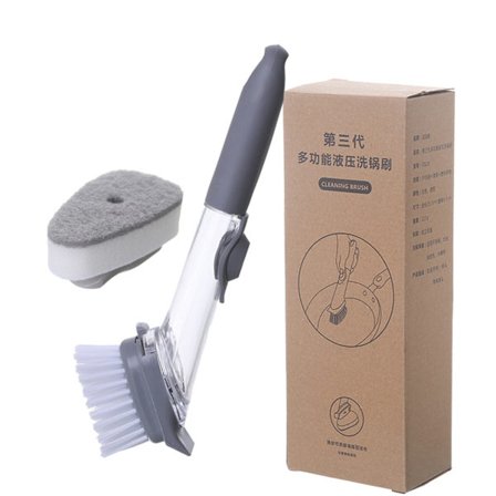 Automatisk væsketilsætnings hydraulisk børste til køkkenredskaber 1 håndtag 1 børste 1 svamp