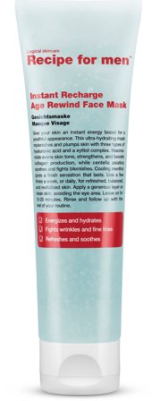 Recipe For Men Instant Recharge Age Rewind Face Mask, Mænd, Ansigtspleje, Masker