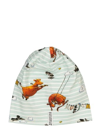 Geggamoja Mamma Mu Beanie - Green - 6-12M