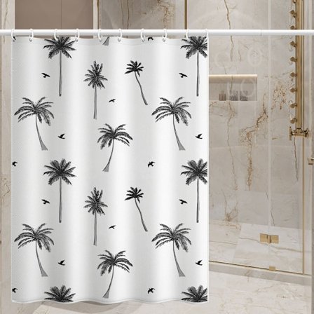 180x180cm kookospalmu suihkuverho Havaijin maisema kylpyhuone