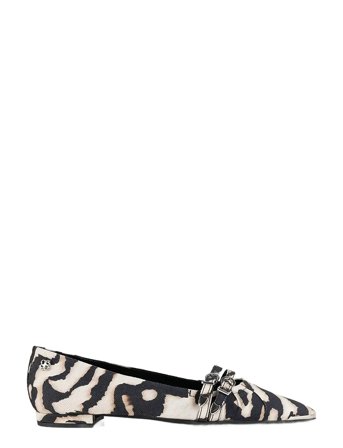 Dante6 Dante6-Abbey Animalistic Point Toe Flats - Black - 38