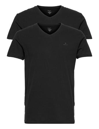 V-Neck T-Shirt 2-Pack T-shirts Short-sleeved Svart GANT