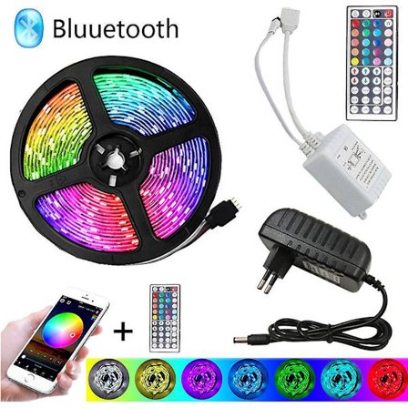 Rgb 300led Lights 3528 Smd Flexible Strip Light 12v Remote Power 5m