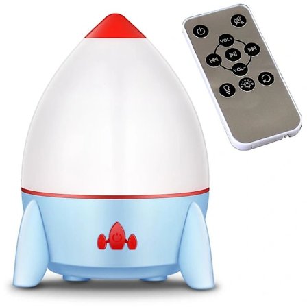 Stjerneprojektorlampe Opladning Roterende Lille Raket Fjernbetjening 6 Drømmeprojektorlampe Med Fjernbetjening Stjernelys Musikboks Blå