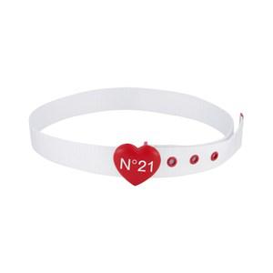 No.21 White Heart Detail Branded Belt 12-14 years - Belts - 12-14 years - White