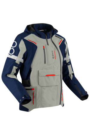 Motorradjacke Bering Austral GTX Marineblau/Grau/Rot S