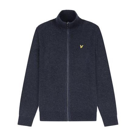 Lyle & Scott, ZIP Trough Blauw, Heren, Maat:S