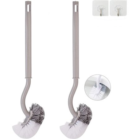 2-pack Toalettborste med böjd design, utan hållare