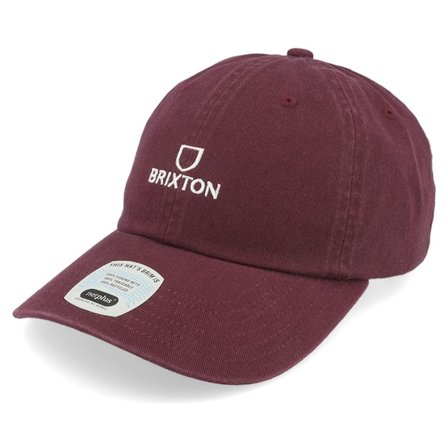 Brixton - Červená unconstructed Kšiltovka - Alpha Low Profile Port Rinse Dad Cap @ Hatstore
